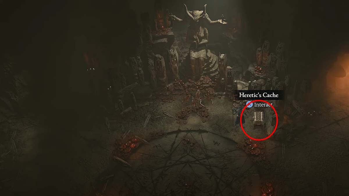 The Heretic's Cache in the Reject the Mother side quest Diablo 4