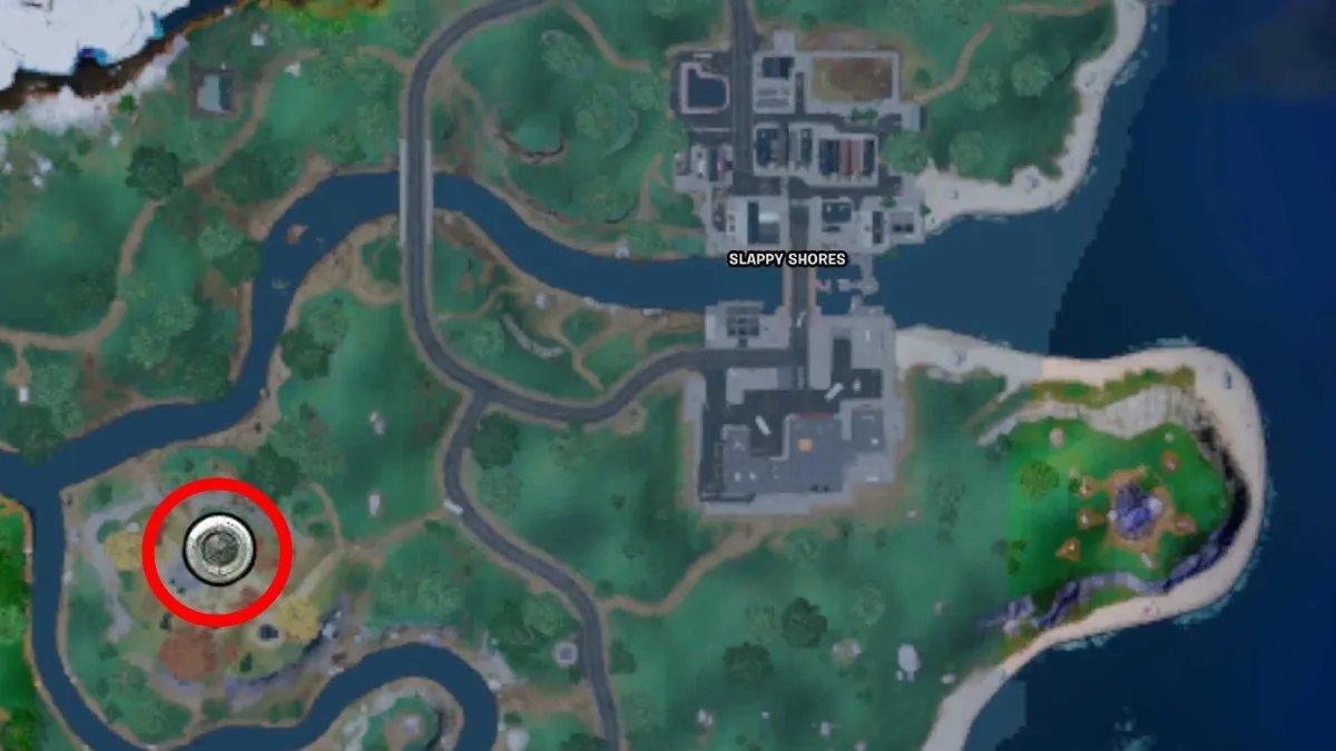 The location of the Secluded Spire Vault in Fortnite