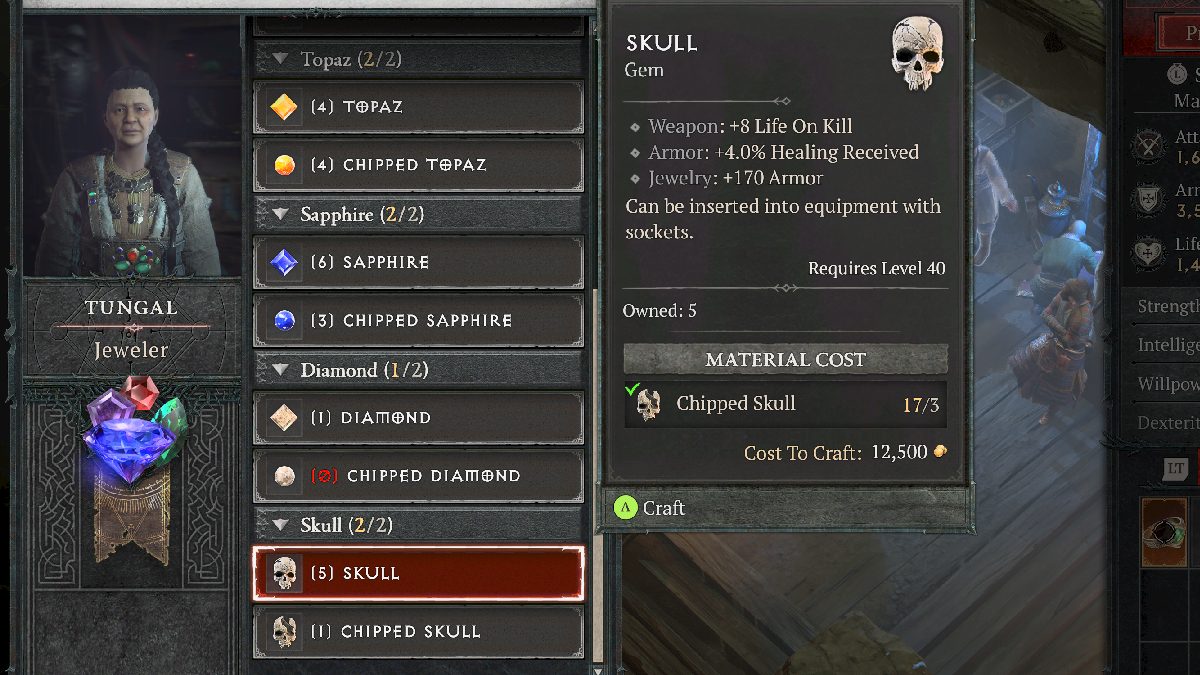 Skull Diablo 4 Jeweler