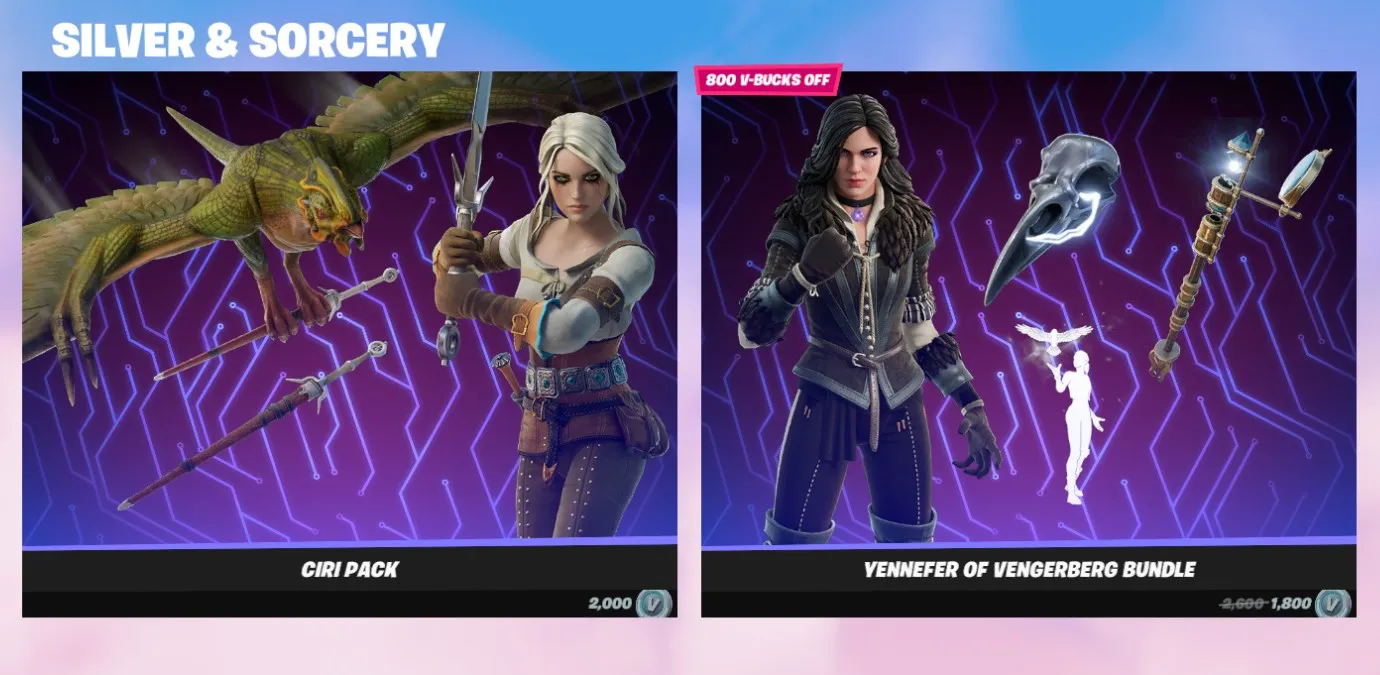 The Witcher Ciri Yennefer Bundle in Fortnite