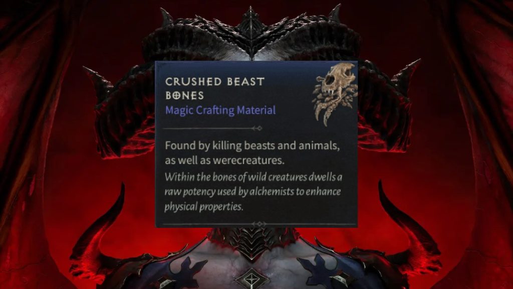 Where to Find Crushed Beast Bones in Diablo 4