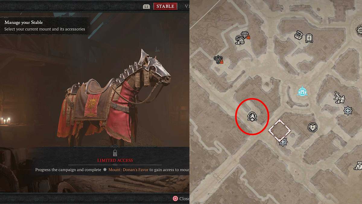 the pre-order horse bonus and stable location in Diablo 4