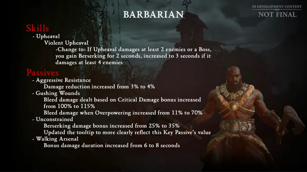 Barbarian Skills and Passives