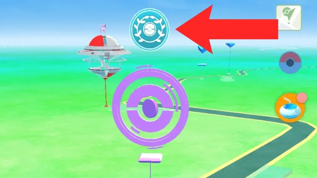 Blue Green Circle Above PokeStop Pokemon GO