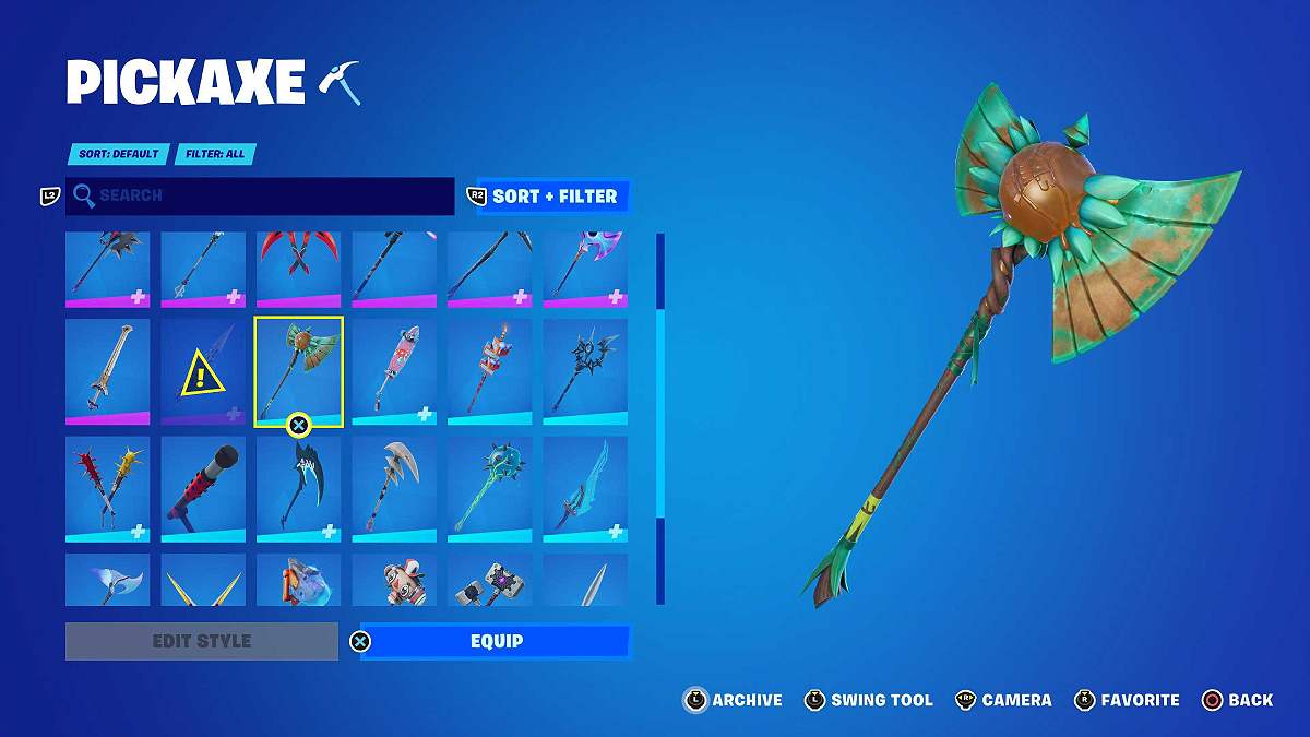 The Artifact Axe pickaxe in Fortnite