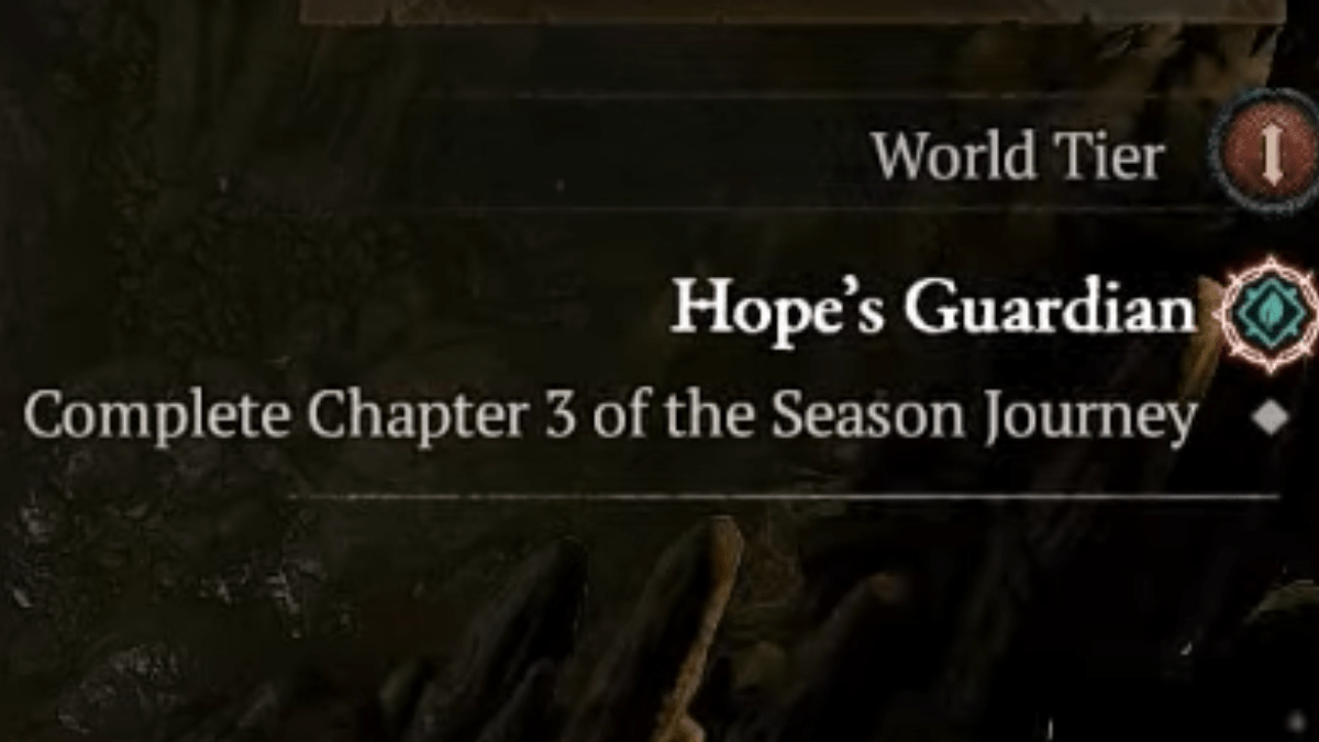 Hope's Guardian Quest Objective in Diablo 4 Season 1