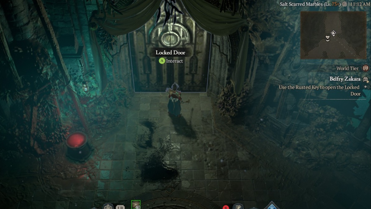 Locked door in the Belfry Zakara dungeon in Diablo 4