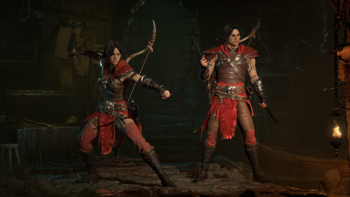 Female and male rogue in Diablo 4
