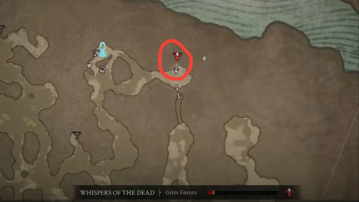 Tree of Whipsers map icon in Diablo 4