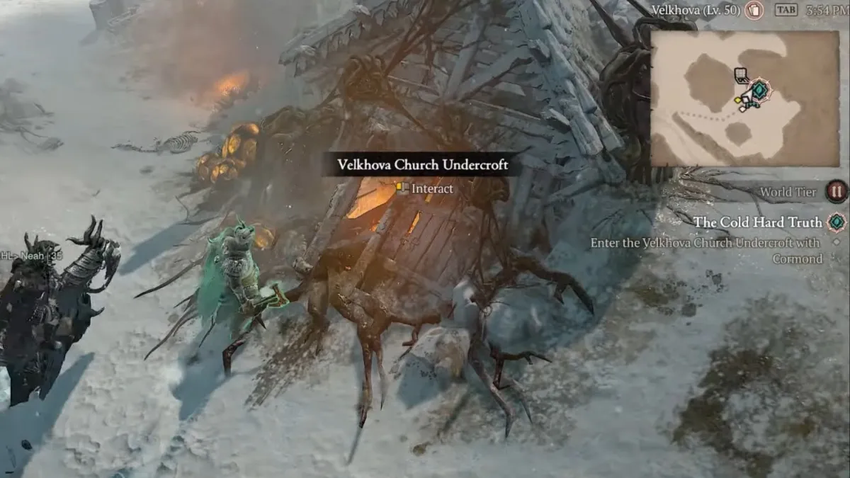 Velkhova Church Undercroft Entrance in Diablo 4 Season 1