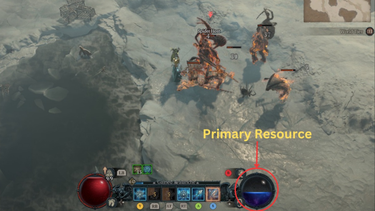 Primary Resource in combat in Diablo 4