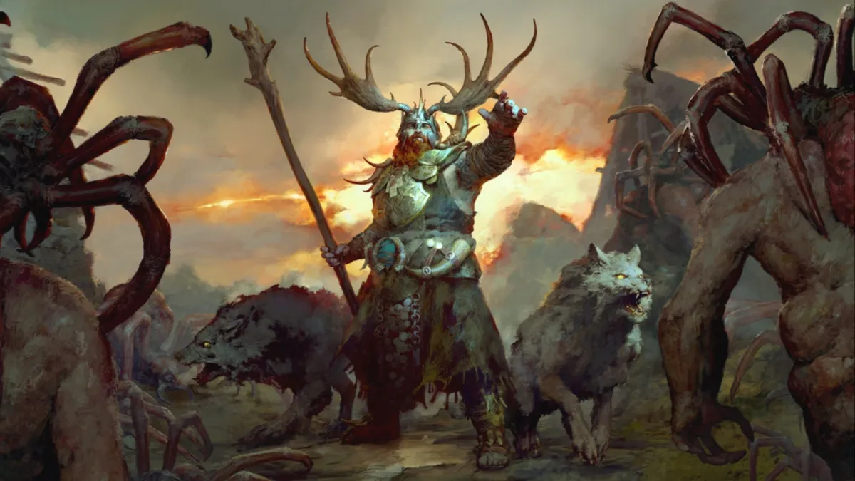 Concept art of the Druid in Diablo 4
