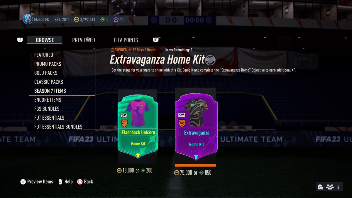 fifa 23 extravaganza kit in the store