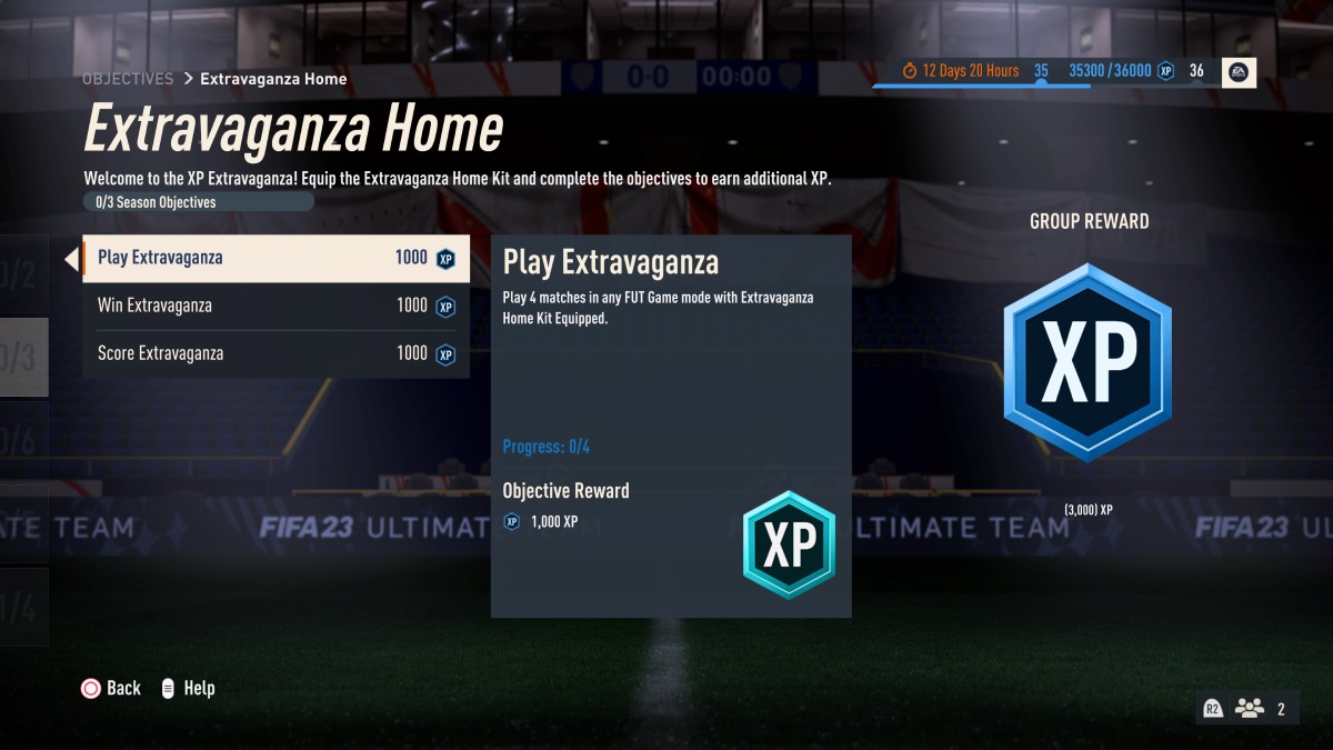 FIFA 23 Extravaganza home objectives