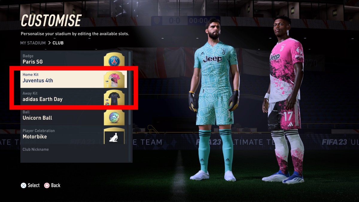 Equip kits in FIFA 23