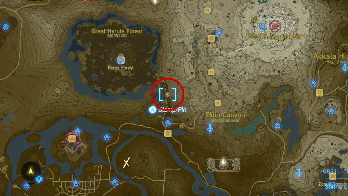 Minshi Woods Chasm Location Zelda TOTK