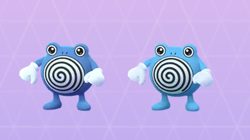 Normal and Shiny Poliwhirl Pokemon GO