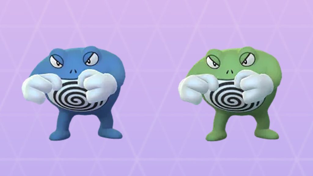 Normal and Shiny Poliwrath Pokemon GO