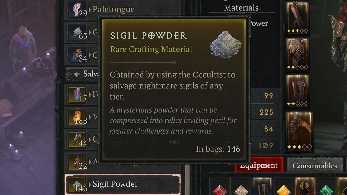 Sigil Powder Diablo 4