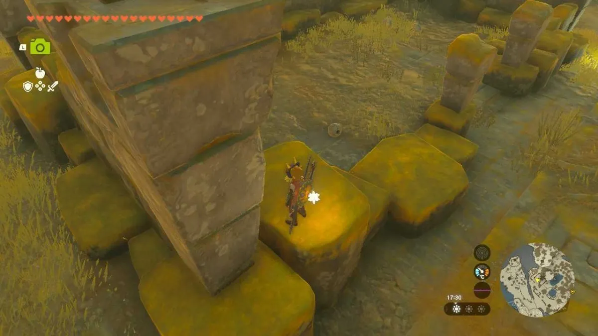 Standing on an elevated surface Zelda TOTK