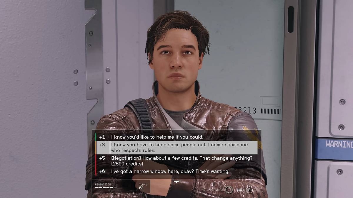 Dialogue options in Starfield