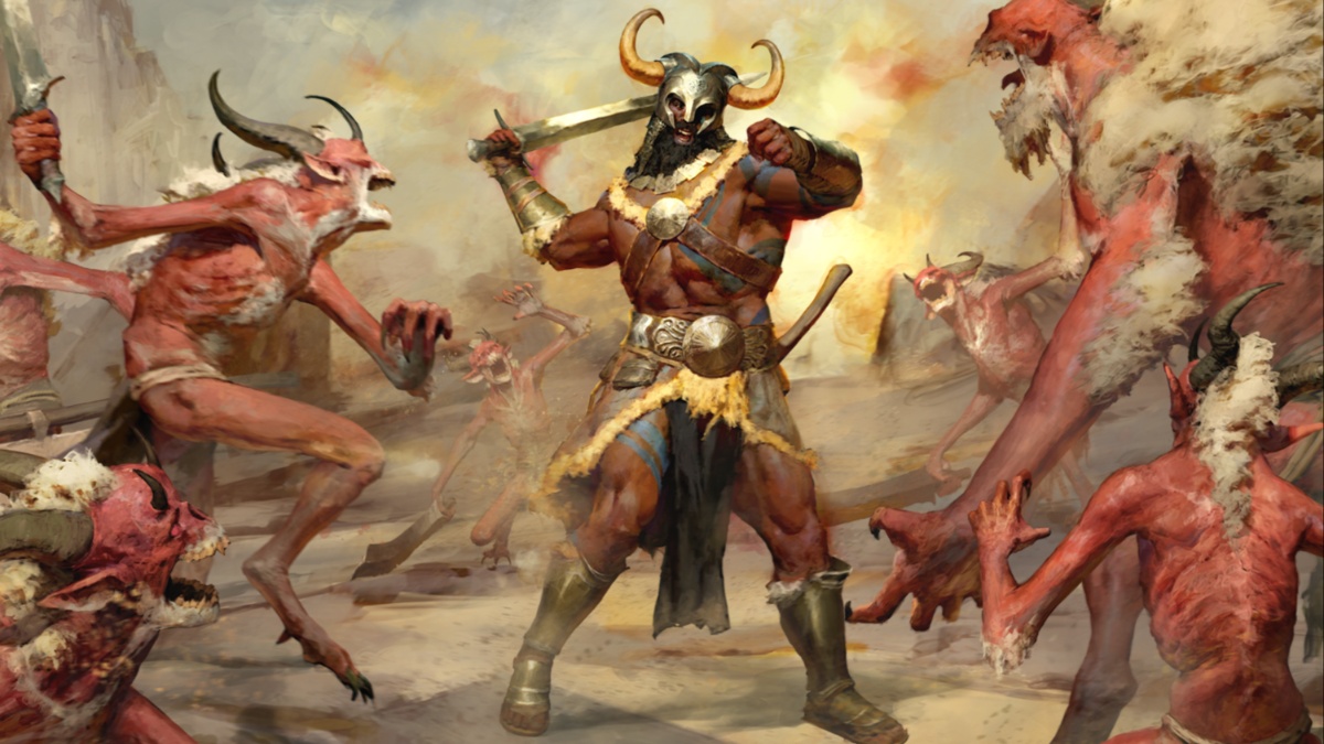 Diablo 4 Barbarian concept art wallpaper