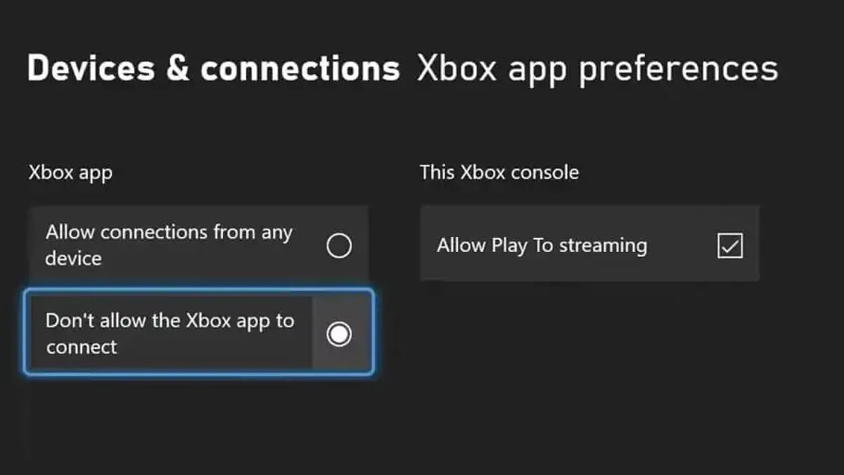 Disconnecting the Xbox App on Xbox
