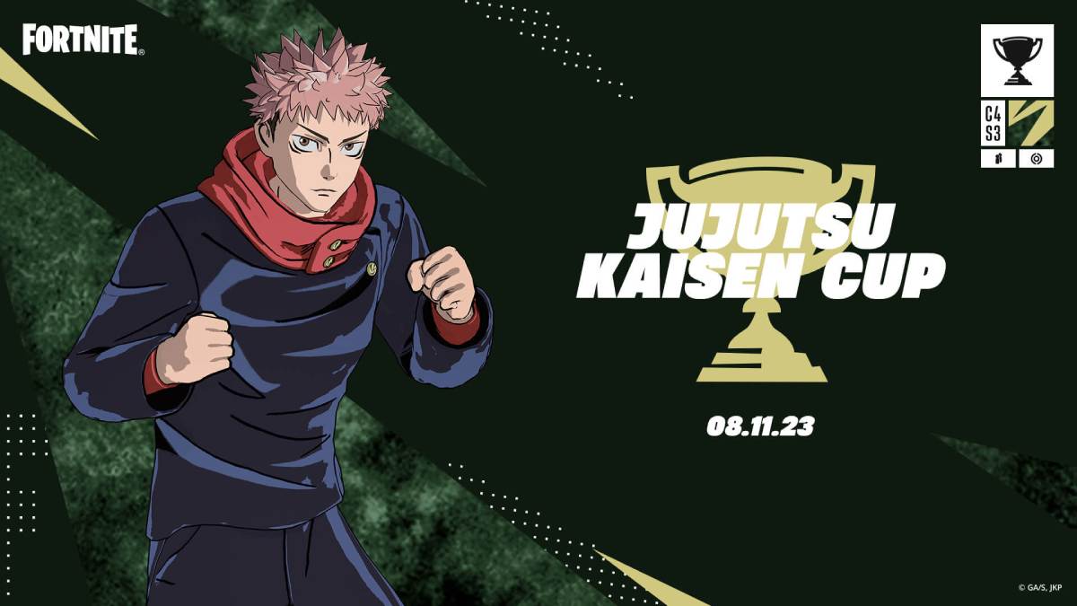 The Jujutsu Kaisen Cup logo in Fortnite
