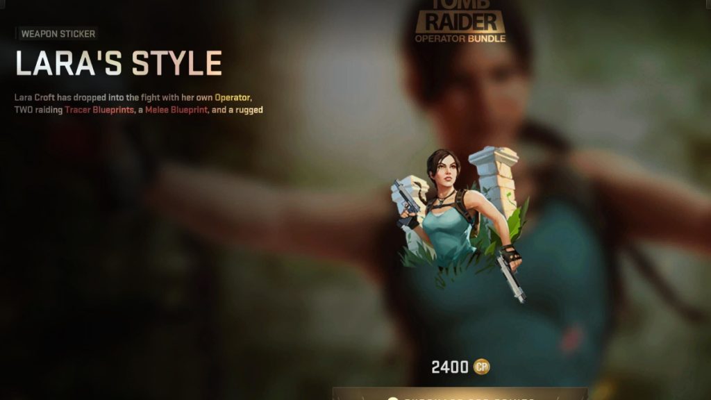 Lara Style Sticker Tomb Raider Operator Pack