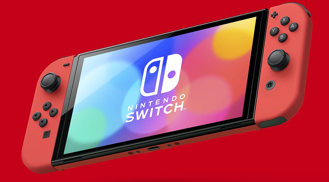 New Mario Red Nintendo Switch OLED