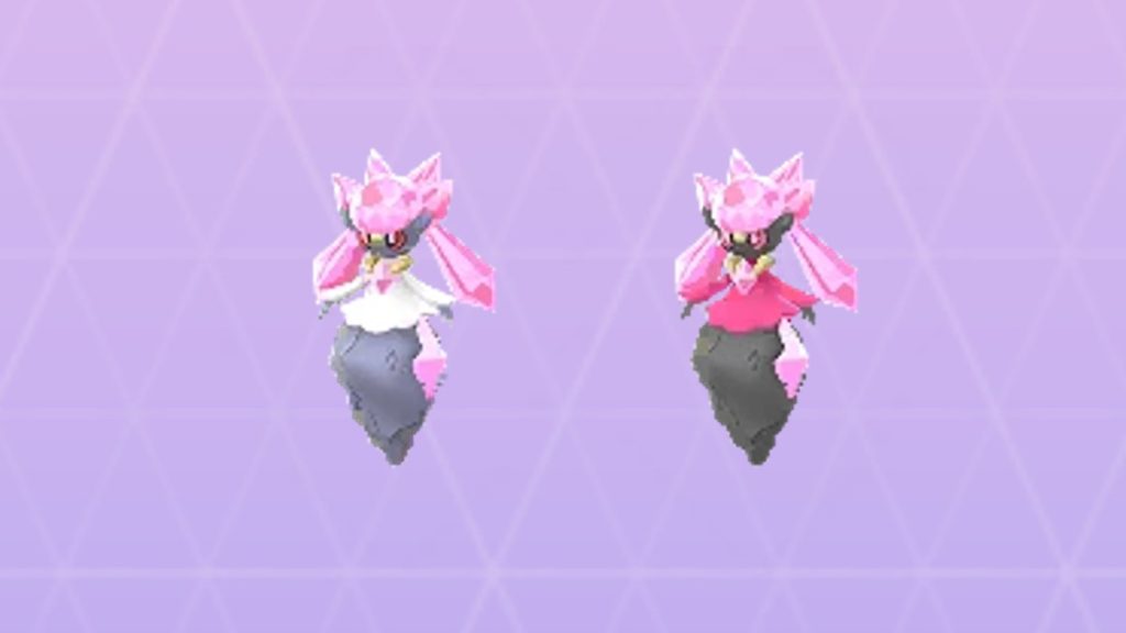 Normal and Shiny Diancie Pokemon GO