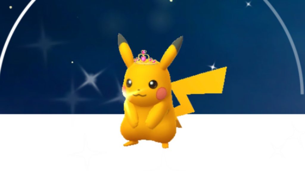 Shiny Quartz Crown Pikachu Pokemon GO