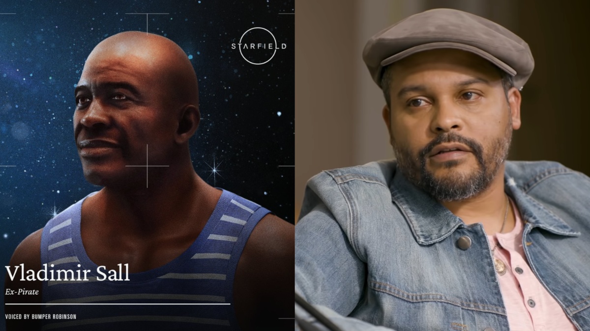 Vladimir Sall and voice actor Bumper Robinson in Starfield