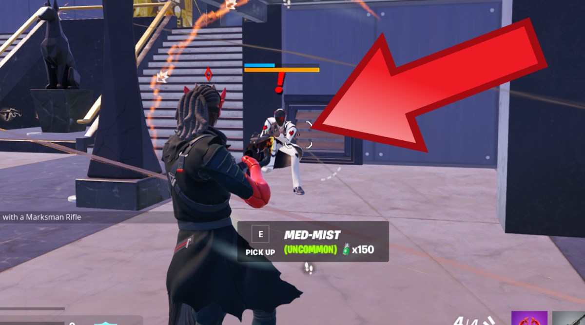 White Clothes Enemy Has the Keycard in Fortnite