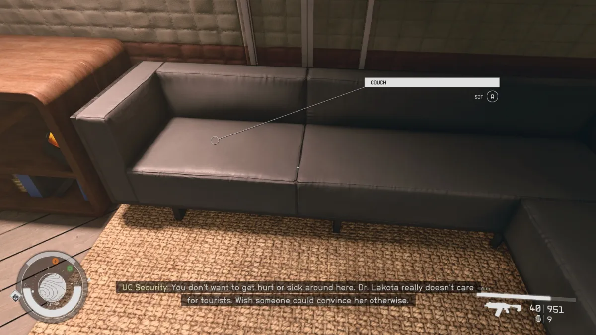 Couch near New Homestead entrance in Starfield