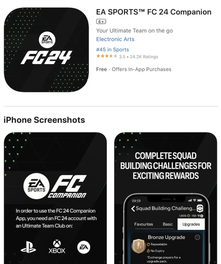EA Sports FC 24 Companion App