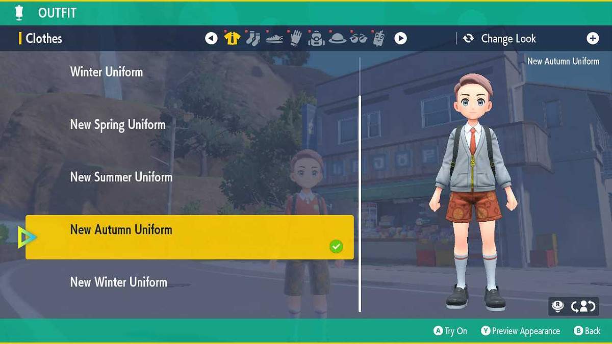 The New Autumn Uniform Outfit in Pokemon Scarlet & Violet