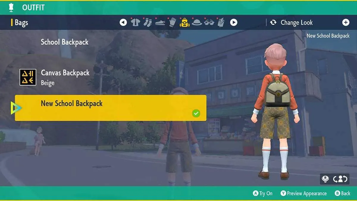 The New School Backpack clothing item in Pokemon Scarlet & Violet