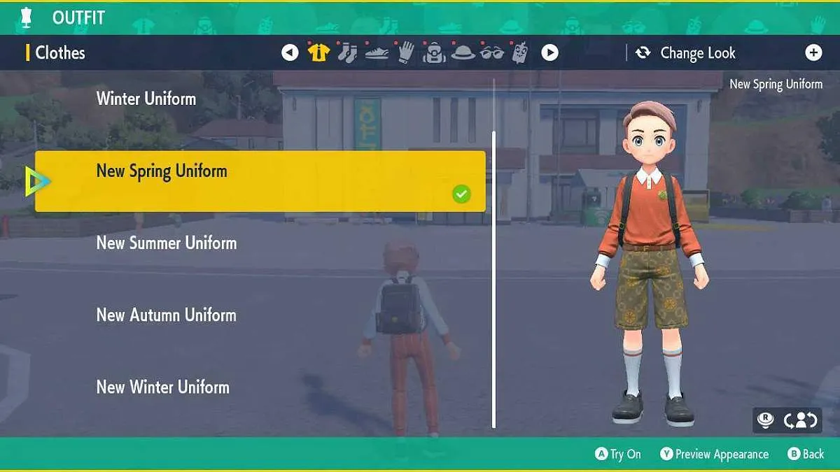 The New Spring Uniform Outfit in Pokemon Scarlet & Violet