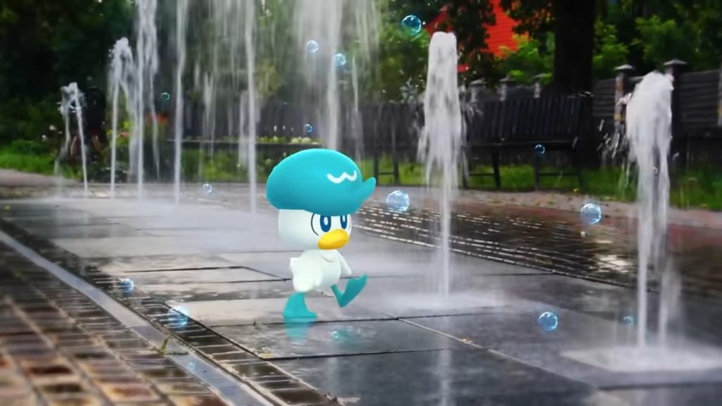 Quaxly Pokemon GO Fountain