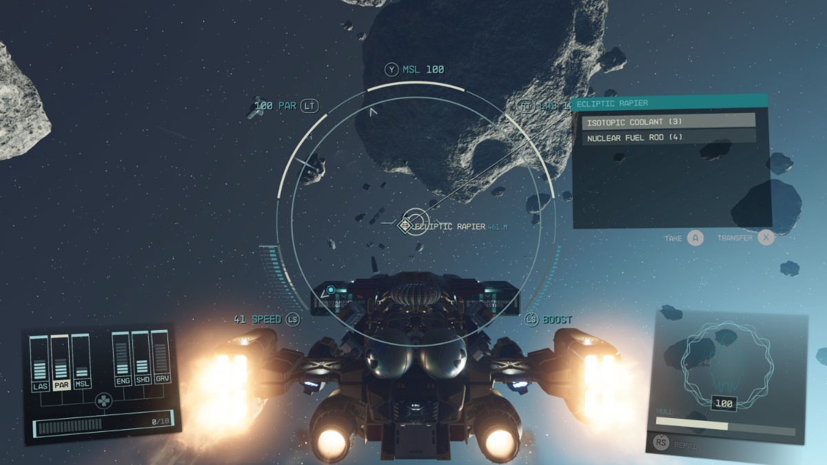 Starfield Looting Destroyed Ship