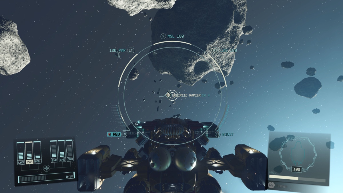 Starfield Targeting Destroyed Enemy Ship