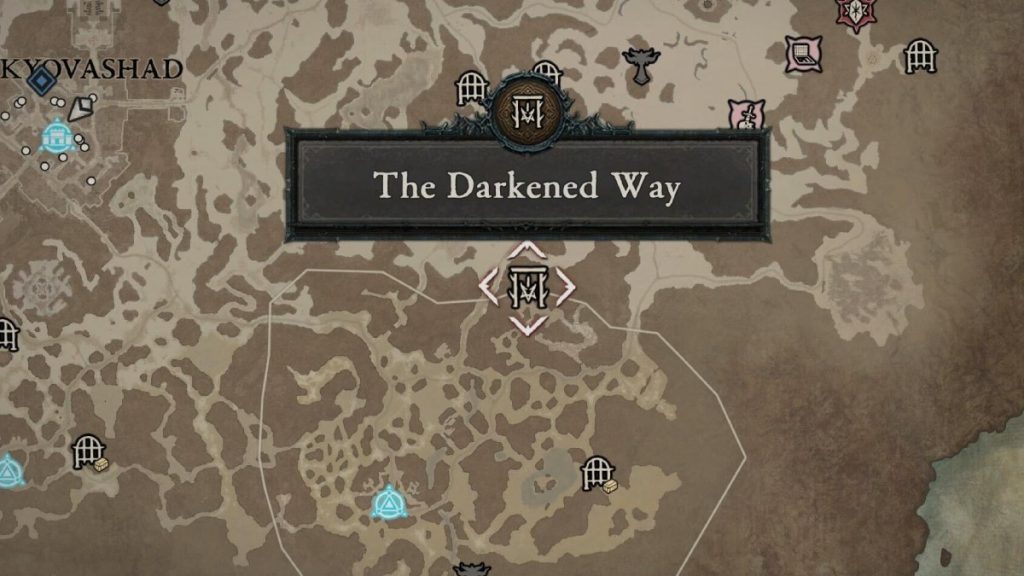 The Darkened Way Location Diablo 4