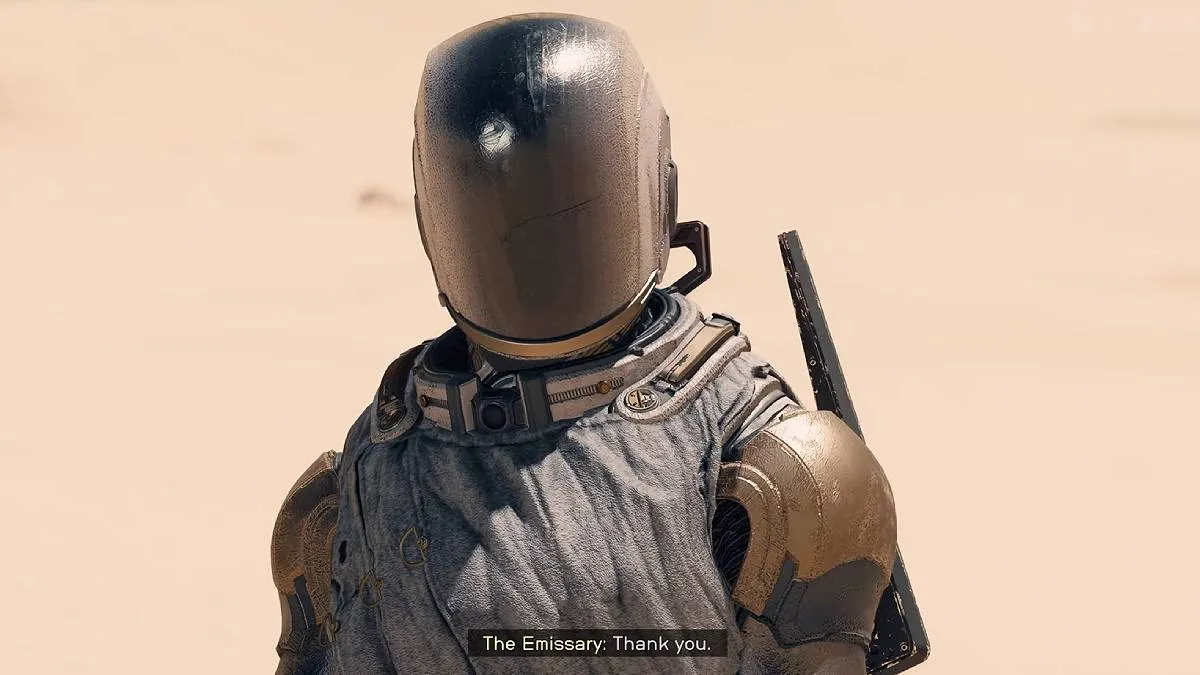 The Emissary thanking the player in Starfield