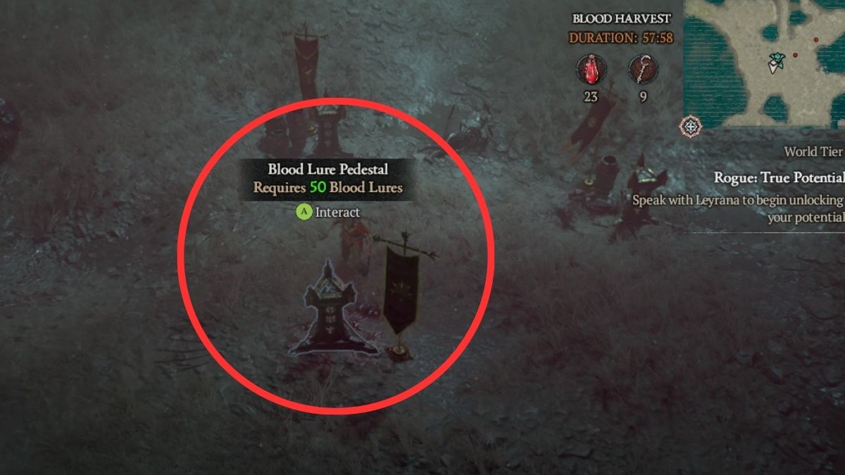 Blood Lure Pedestal during a Blood Harvest in Diablo 4 Season 2