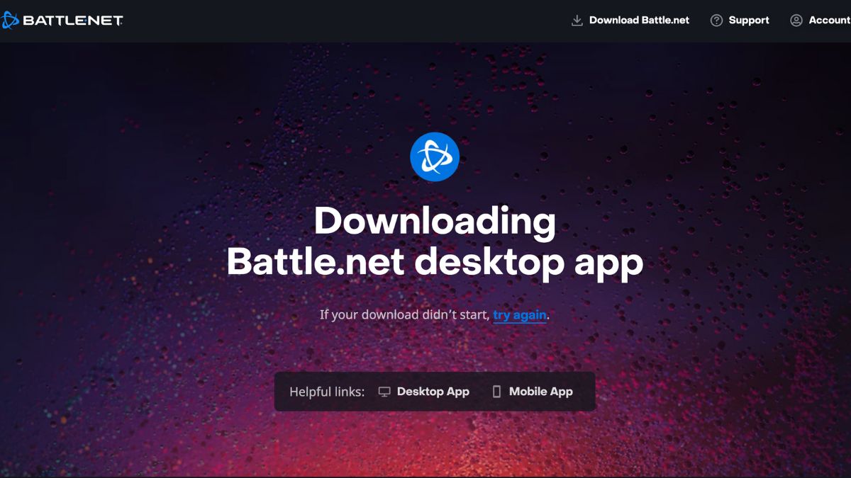 Downloading Battle.net desktop app for Diablo 4 
