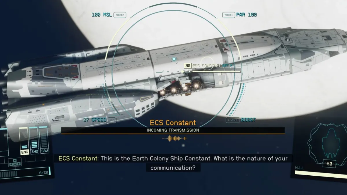 Hailing the ECS Constant in orbit in Starfield