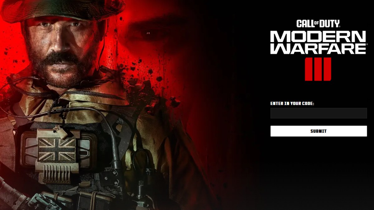 MW3 Code Redemption Page