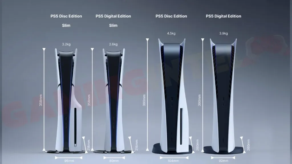 PS5 Slim vs Original PS5 size comparison