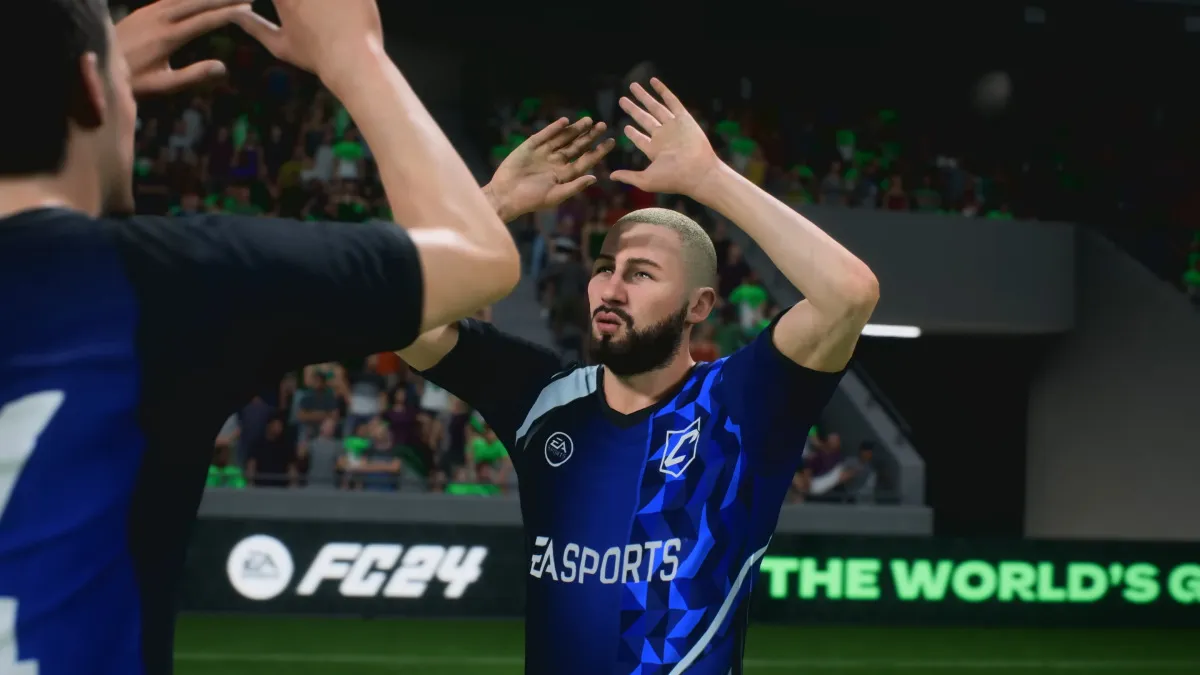 Player Celebrating in EA FC 24 Pro Clubs